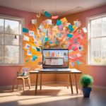 cardboard cut out depicting a laptop