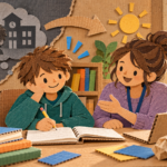 A cardboard image of a school refuser rebuilding confidence through learning